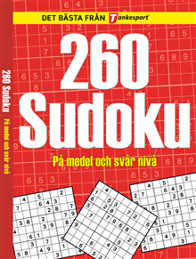 260 Sudoku - på medel och svår nivå
